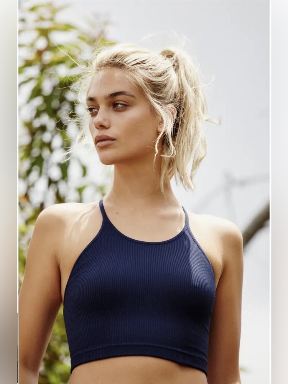 Free People Movement Happiness Runs Skinny Strap Crop Tank